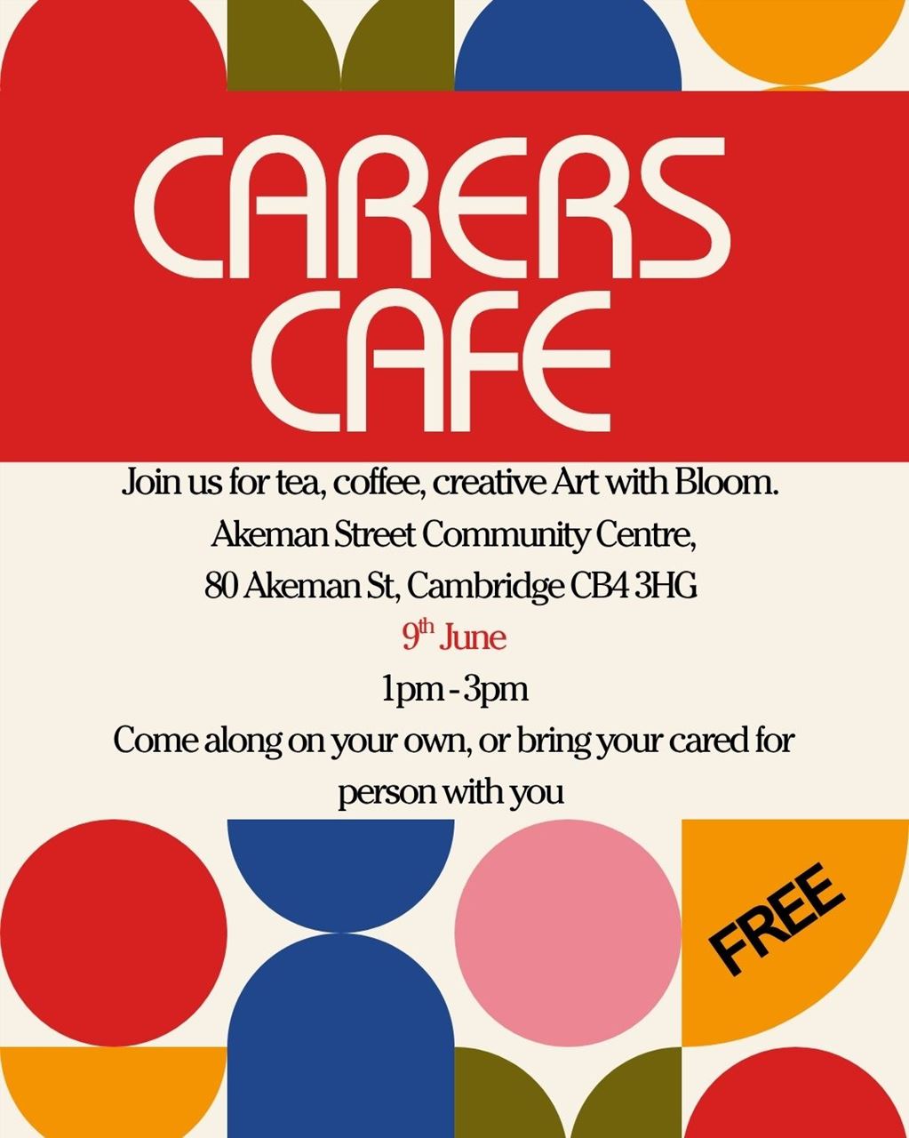 Carers Cafe 9th June 