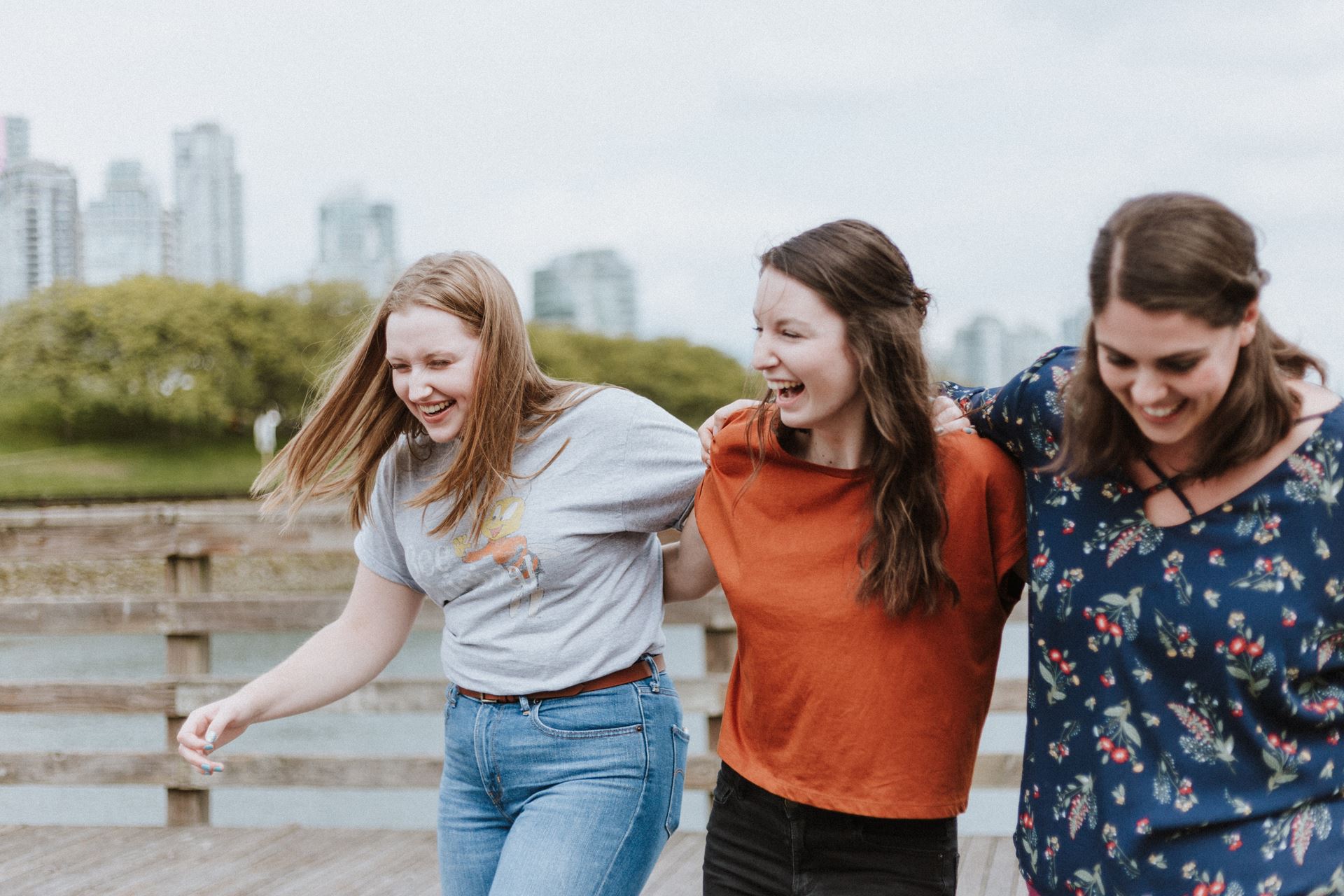 Women laughing