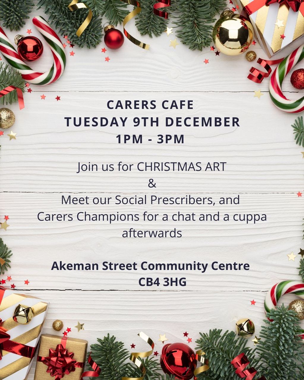 Carers Café Christmas decorations
